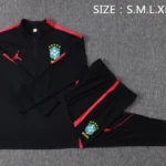 Conjunto Completo Sudadera Entrenamiento Brasil 2026 Negro Rosa