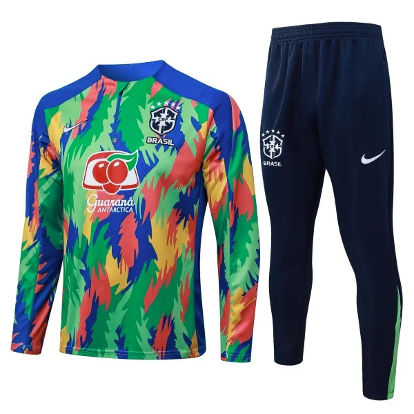 Conjunto Completo Sudadera Entrenamiento Brasil 2026 Verde Negro Brasil Conjunto 2026 Verde - Brasil Barata | tiendasdefutboles