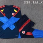 Conjunto Completo Sudadera Entrenamiento Colombia 2026 Azul Amarillo