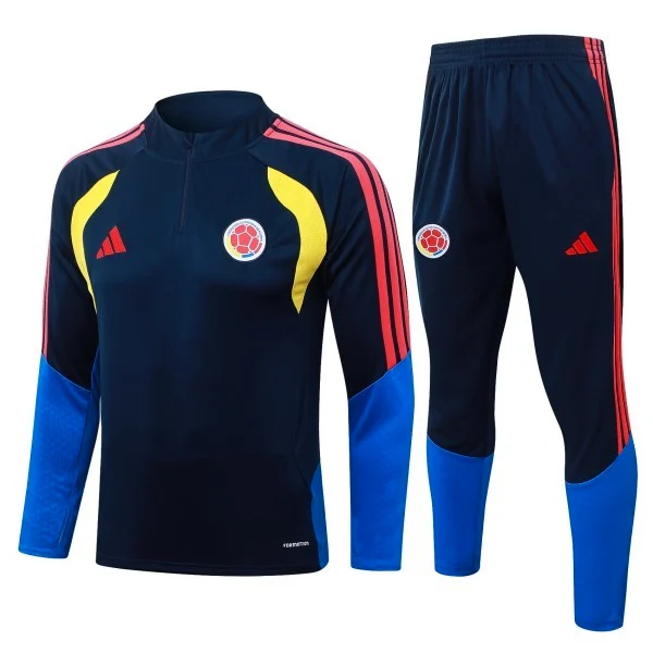 Conjunto Completo Sudadera Entrenamiento Colombia 2026 Azul Amarillo Colombia Conjunto 2026 Azul - Colombia Barata | tiendasdefutboles