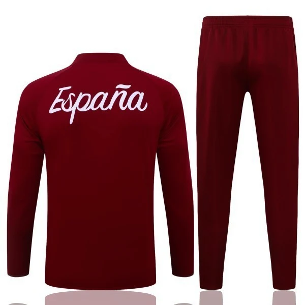 Conjunto Completo Sudadera Entrenamiento España 2026 Borgona España Conjunto 2026 - España Barata | tiendasdefutboles