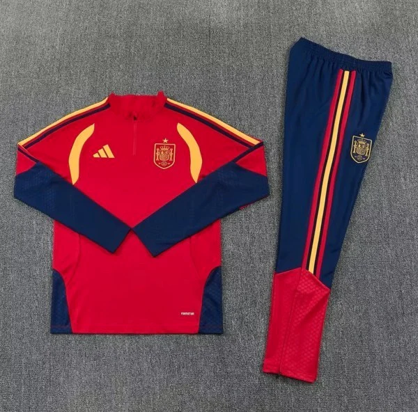 Conjunto Completo Sudadera Entrenamiento España 2026 Rojo Azul España Conjunto 2026 Rojo - España Barata | tiendasdefutboles
