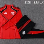 Conjunto Completo Sudadera Entrenamiento Flamengo 2025 2026 Rojo Negro