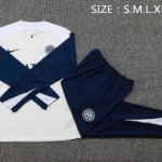Conjunto Completo Sudadera Entrenamiento Inter Milán 2025 2026 Blanco Azul