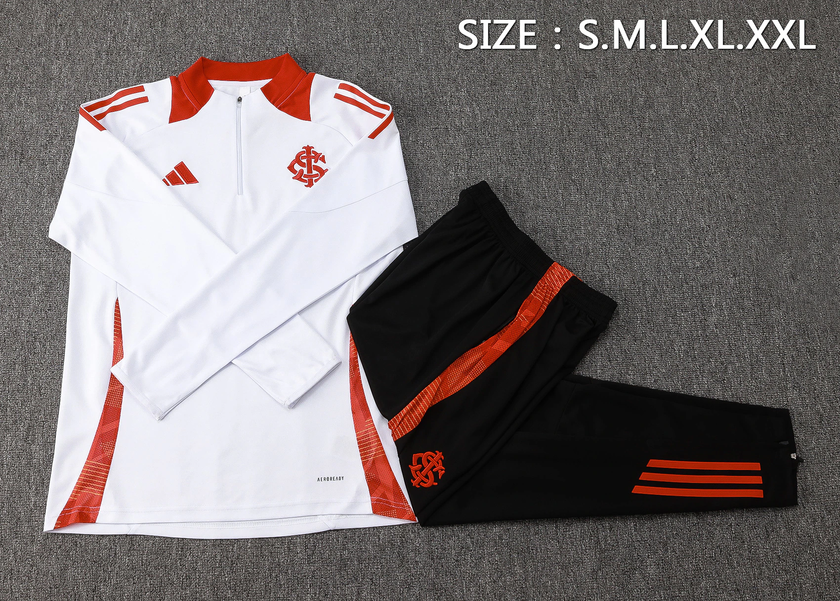 Conjunto Completo Sudadera Entrenamiento Internacional 2025 2026 Blanco Negro SC Internacional Conjunto 2025 2026 Blanco - Sc Internacional 2026 | tiendasdefutboles