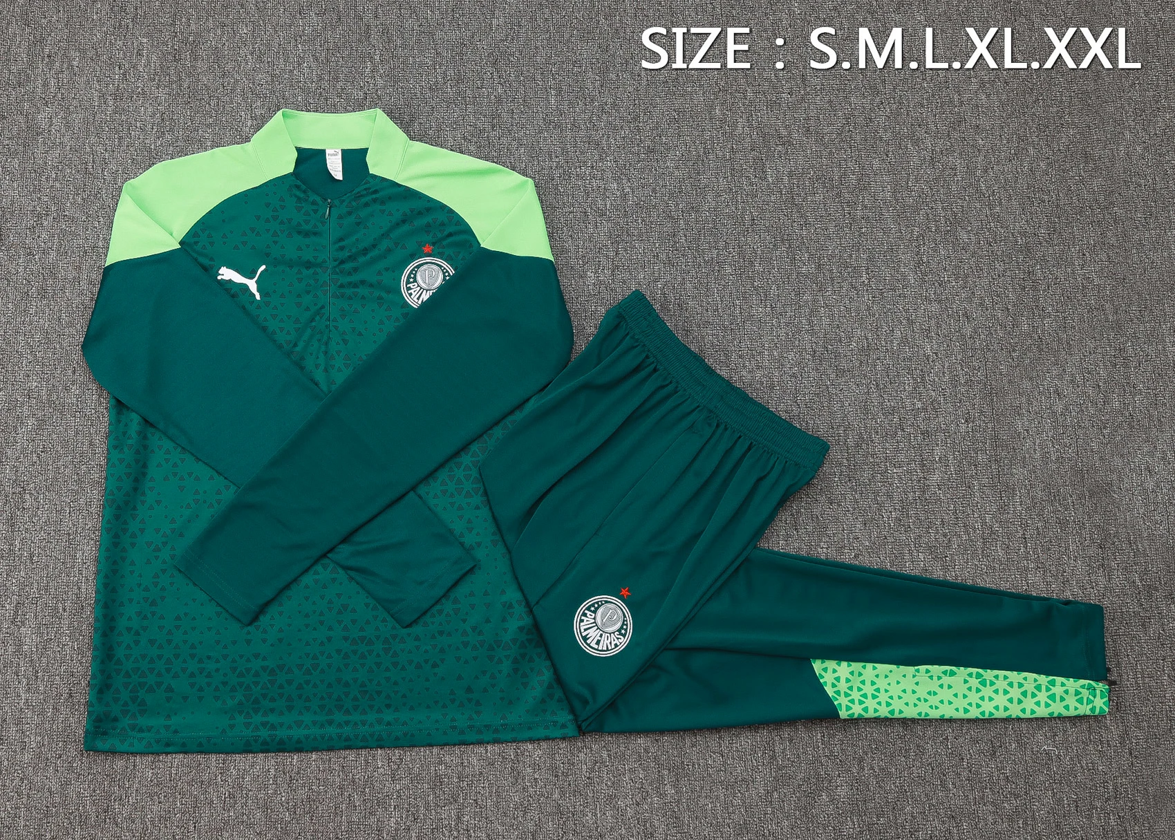 Conjunto Completo Sudadera Entrenamiento Internacional 2025 2026 Verde SE Palmeiras Conjunto 2025 2026 Verde - Tuta SE Palmeiras | tiendasdefutboles