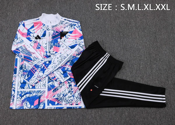 Conjunto Completo Sudadera Entrenamiento Japón 2026 Blanco Azul Negro Japón Conjunto 2026 Blanco - Japón Barata | tiendasdefutboles