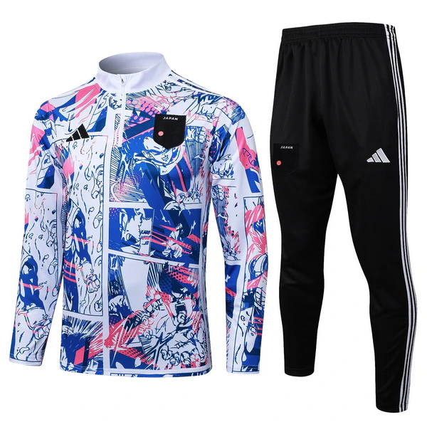 Conjunto Completo Sudadera Entrenamiento Japón 2026 Blanco Azul Negro Japón Conjunto 2026 Blanco - Japón Barata | tiendasdefutboles