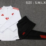 Conjunto Completo Sudadera Entrenamiento Liverpool 2025 2026 Blanco Rojo Negro
