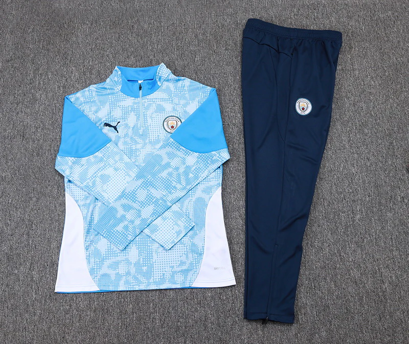 Conjunto Completo Sudadera Entrenamiento Manchester City 2025 2026 Azul Gris Manchester City Conjunto 2025 2026 Azul - Maglia Manchester City | tiendasdefutboles