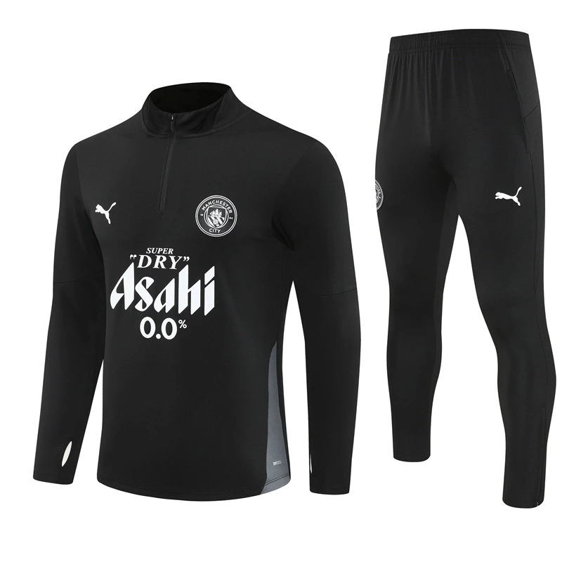 Conjunto Completo Sudadera Entrenamiento Manchester City 2024 2025 Gris Azul Manchester City Conjunto 2024 2025 Gris - Maglia Manchester City | tiendasdefutboles