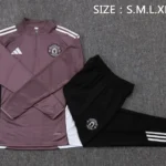 Conjunto Completo Sudadera Entrenamiento Manchester United 2025 2026 Purpura Negro