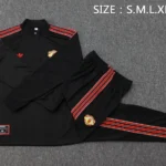 Conjunto Completo Sudadera Entrenamiento Manchester United 2025 2026 Negro Rojo