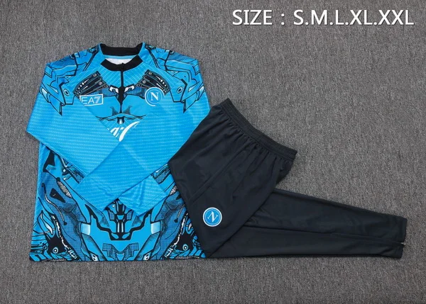 Conjunto Completo Sudadera Entrenamiento Napoli 2025 2026 Azul Negro SSC Napoli Conjunto 2025 2026 Azul - Ssc Napoli Equipacion | tiendasdefutboles