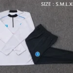 Conjunto Completo Sudadera Entrenamiento Napoli 2025 2026 Blanco Negro