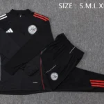 Conjunto Completo Sudadera Entrenamiento Niños Ajax 2025 2026 Negro Rojo