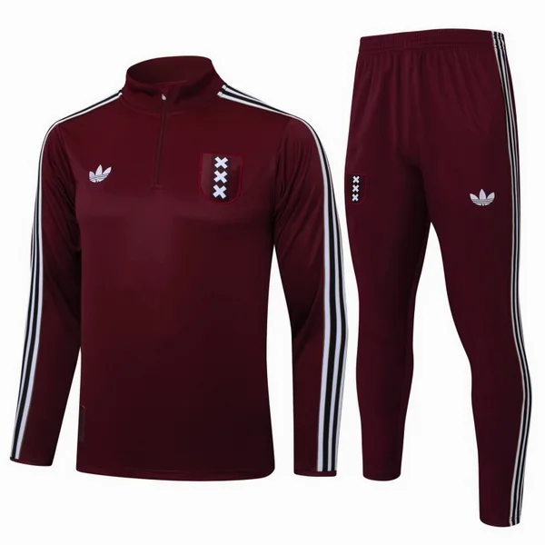 Conjunto Completo Sudadera Entrenamiento Niños Ajax 2025 2026 Negro Rojo Ajax Niños Conjunto 2025 2026 Negro - Ajax Niños Barata | tiendasdefutboles