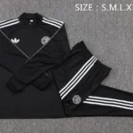 Conjunto Completo Sudadera Entrenamiento Niños Alemania 2025 Negro I Blanco