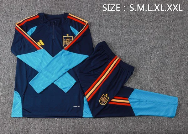 Conjunto Completo Sudadera Entrenamiento Niños España 2026 Azul Marino España Niños Conjunto 2026 Azul - España Niños Barata | tiendasdefutboles