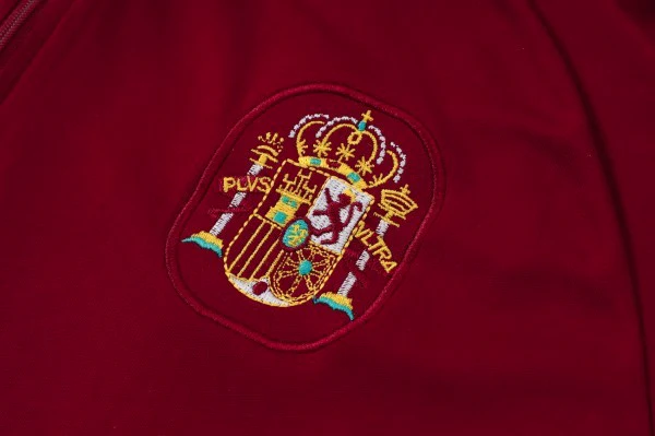 Conjunto Completo Sudadera Entrenamiento Niños España 2026 Borgona España Niños Conjunto 2026 - España Niños Barata | tiendasdefutboles