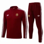 Conjunto Completo Sudadera Entrenamiento Niños España 2026 Borgona