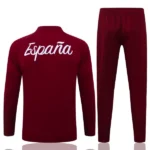 Conjunto Completo Sudadera Entrenamiento Niños España 2026 Borgona