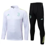 Conjunto Completo Sudadera Entrenamiento Niños Juventus 2025 2026 Blanco Rosa Negro