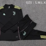 Conjunto Completo Sudadera Entrenamiento Niños Juventus 2025 2026 Negro Rosa