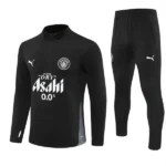 Conjunto Completo Sudadera Entrenamiento Niños Manchester City 2025 2026 Negro Blanco