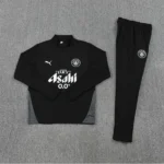 Conjunto Completo Sudadera Entrenamiento Niños Manchester City 2025 2026 Negro Blanco