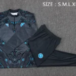 Conjunto Completo Sudadera Entrenamiento Niños Napoli 2025 2026 Blanco Negro