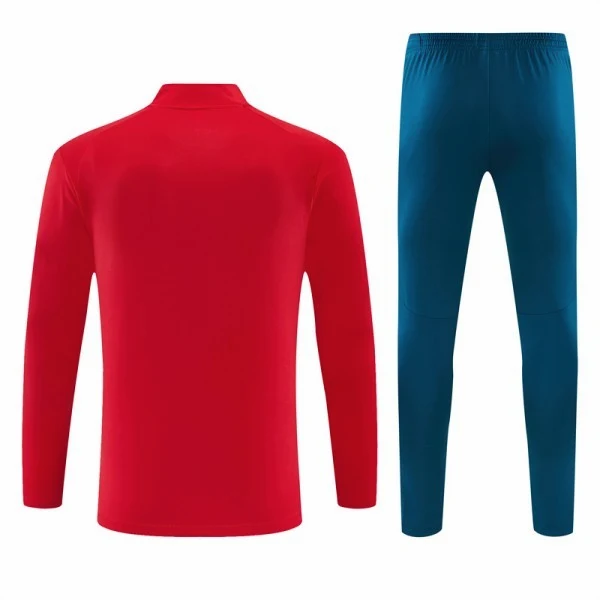 Conjunto Completo Sudadera Entrenamiento Niños Portugal 2026 Rojo Verde Portugal Niños Conjunto 2026 Rojo - Equipacion Portugal Niños | tiendasdefutboles