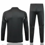 Conjunto Completo Sudadera Entrenamiento Niños Real Madrid 2025 2026 Gris Verde