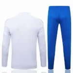 Conjunto Completo Sudadera Entrenamiento Niños Real Madrid 2025 2026 Blanco Azul