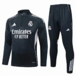Conjunto Completo Sudadera Entrenamiento Niños Real Madrid 2025 2026 Blanco Purpura