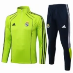 Conjunto Completo Sudadera Entrenamiento Niños Real Madrid 2025 2026 Verde Negro