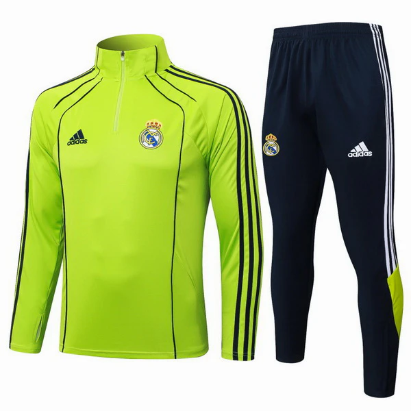 Conjunto Completo Sudadera Entrenamiento Niños Real Madrid 2025 2026 Verde Negro Real Madrid Niños Conjunto 2025 2026 Verde - Tuta Real Madrid Niños | tiendasdefutboles