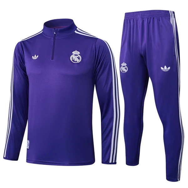 Conjunto Completo Sudadera Entrenamiento Niños Real Madrid 2025 2026 Negro Blanco Real Madrid Niños Conjunto 2025 2026 Negro - Tuta Real Madrid Niños | tiendasdefutboles