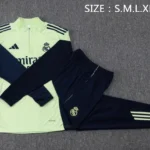 Conjunto Completo Sudadera Entrenamiento Niños Real Madrid 2025 2026 Gris Verde