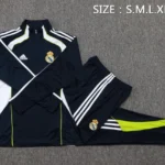 Conjunto Completo Sudadera Entrenamiento Niños Real Madrid 2025 2026 Negro Blanco