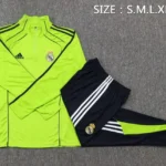 Conjunto Completo Sudadera Entrenamiento Niños Real Madrid 2025 2026 Verde Negro