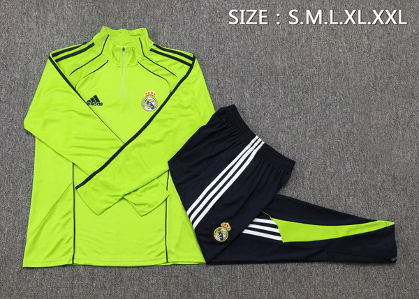 Conjunto Completo Sudadera Entrenamiento Niños Real Madrid 2025 2026 Verde Negro Real Madrid Niños Conjunto 2025 2026 Verde - Tuta Real Madrid Niños | tiendasdefutboles