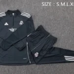 Conjunto Completo Sudadera Entrenamiento Niños Real Madrid 2025 2026 Gris Marino