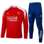 Conjunto Completo Sudadera Entrenamiento Paris Saint Germain 2025 2026 Rojo Blanco Azul