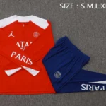 Conjunto Completo Sudadera Entrenamiento Paris Saint Germain 2025 2026 Rojo Blanco Azul
