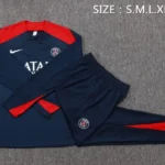 Conjunto Completo Sudadera Entrenamiento Paris Saint Germain 2025 2026 Azul Marino Rojo