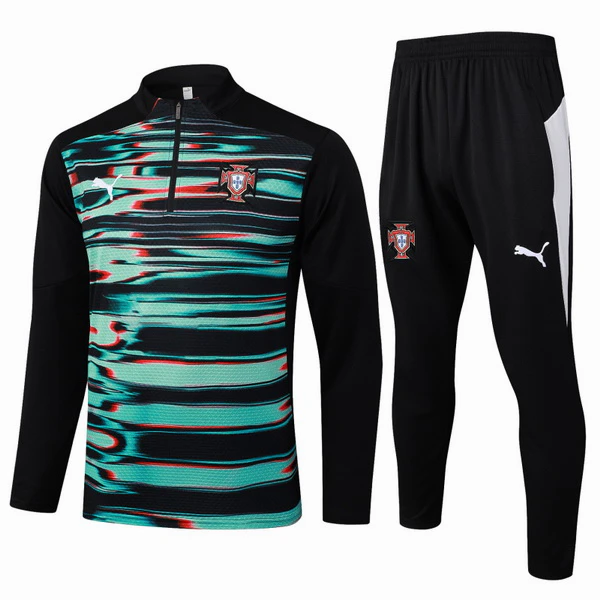Conjunto Completo Sudadera Entrenamiento Portugal 2026 Verde Negro Portugal Conjunto 2026 Verde - Portugal Barata | tiendasdefutboles