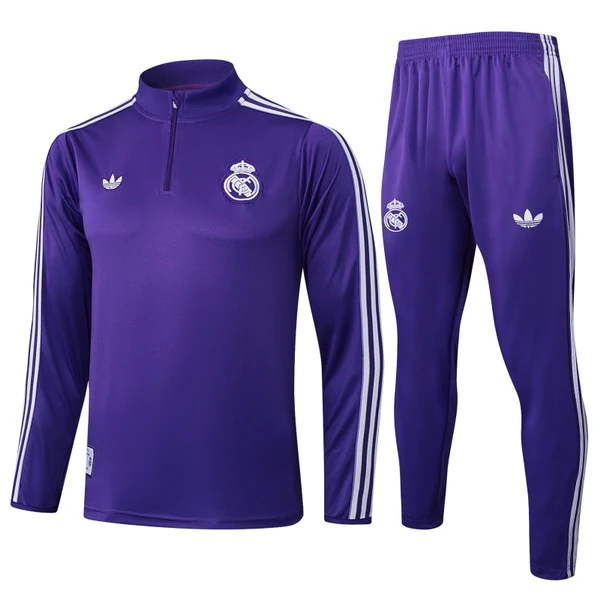 Conjunto Completo Sudadera Entrenamiento Real Madrid 2025 2026 Purpura Real Madrid Conjunto 2025 2026 Púrpura - Maglia Real Madrid | tiendasdefutboles