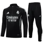 Conjunto Completo Sudadera Entrenamiento Real Madrid 2025 2026 Blanco I Negro