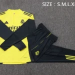 Conjunto Completo Sudadera Entrenamiento Real Madrid 2025 2026 Amarillo Negro